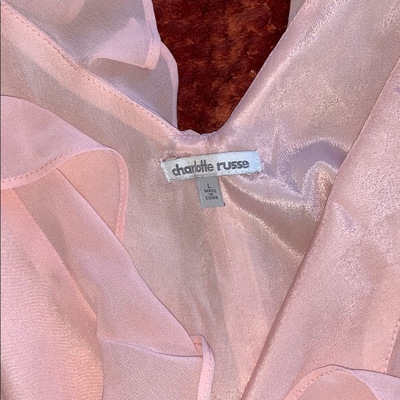 Peach Charlotte Russe Wrap Dress - Picture 3 of 5